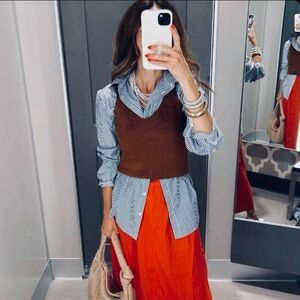 Chocolate Brown Knit Top 🍫